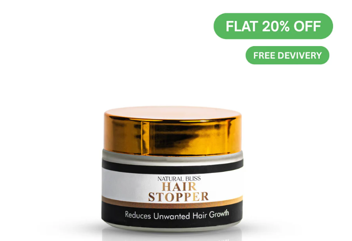 NaturalBliss Hair Stopper Cream | Reduces Unwanted Hair Growth | Face & Body