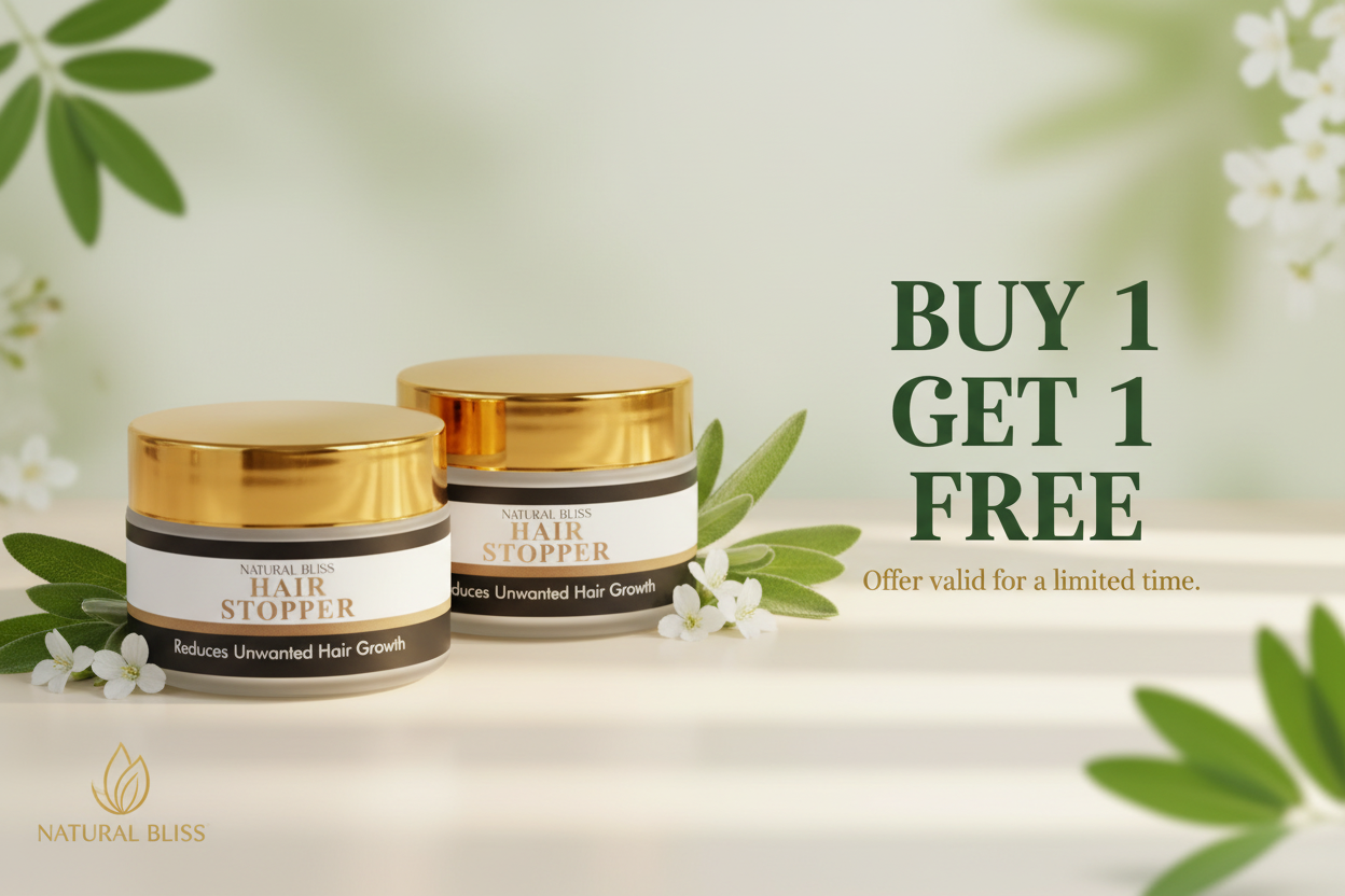 NaturalBliss Hair Stopper Cream for Face & Body – Buy 1 Get 1 Free Offer  ✨