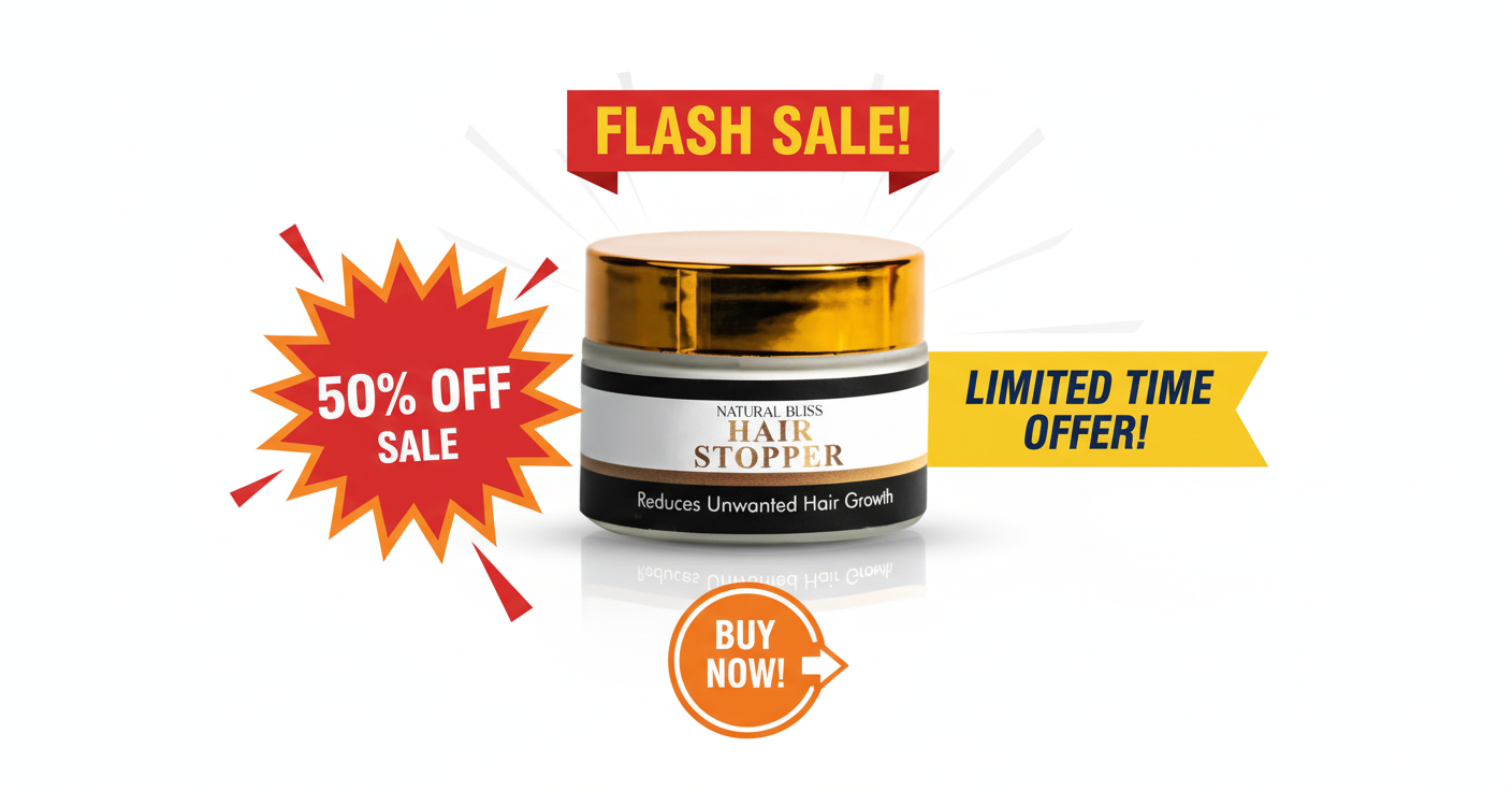 NaturalBliss Hair Stopper Cream | Reduces Unwanted Hair Growth | Face & Body